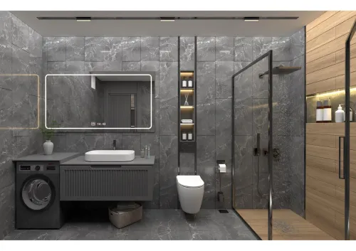 Lüks Banyo - Dokunmatik Akıllı LED Ayna ve Lavabo
